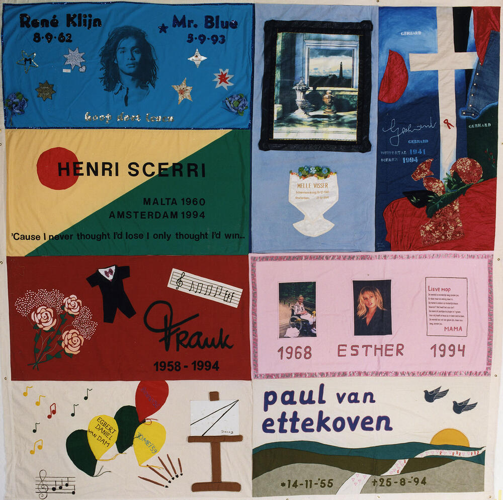 De Nederlandse AIDS Memorial Quilt, blok 12 (gewijd aan zangers en zangeressen)