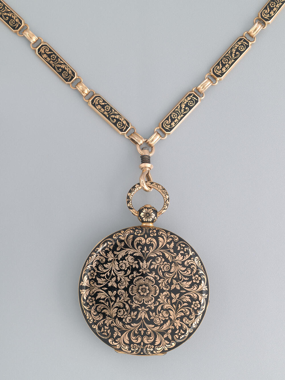 Ultraplat horloge met ‘digitale’ aanduiding aan ketting