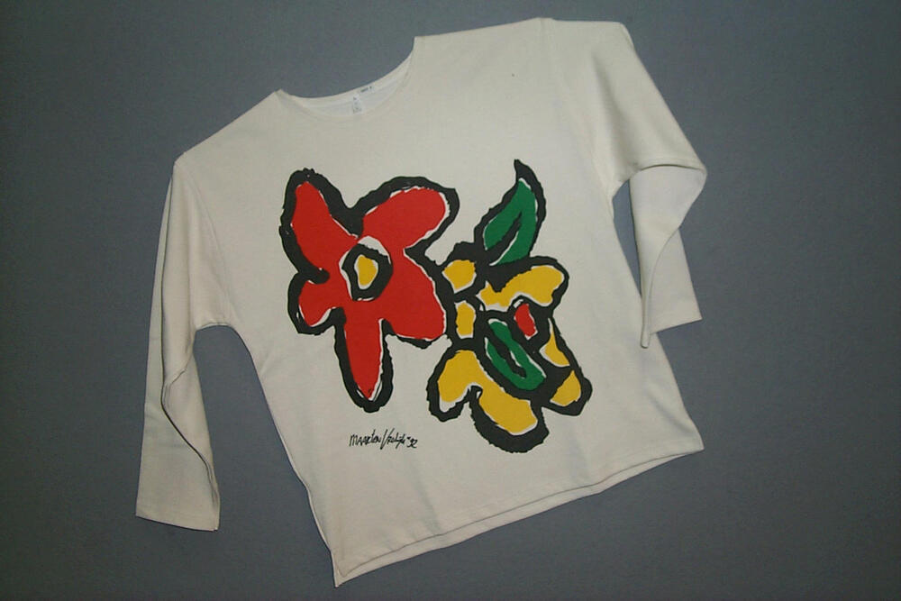 Sweatshirt met bloemenopdruk