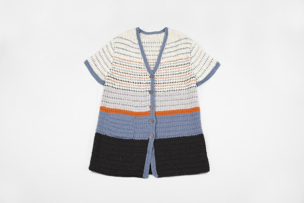 Gehaakt vest met korte mouwen