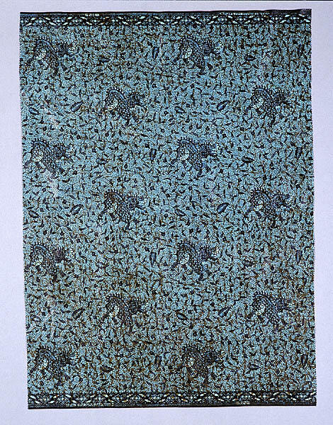 Staal-yard in de kleuren blauw, bruin, zwart (dessin 14/0511)