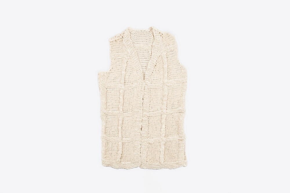 Gebreid vest zonder mouwen