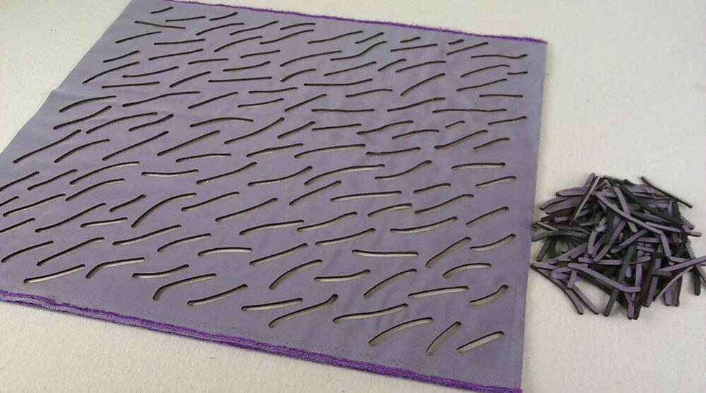 Gevouwen changeant met laserdessin