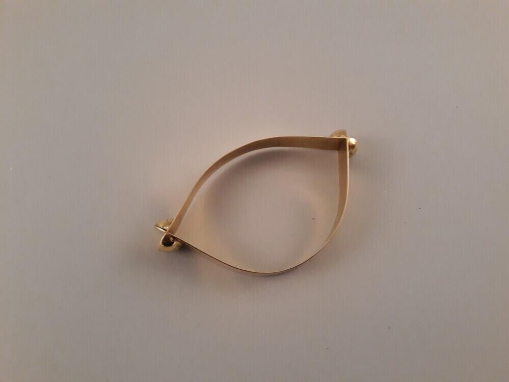 Gouden armband "Twee kwartbollen"