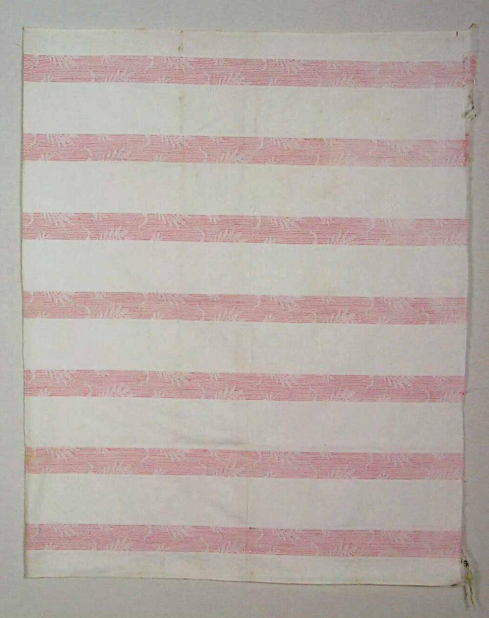 Kledingstof in wit rood jacquardweefsel