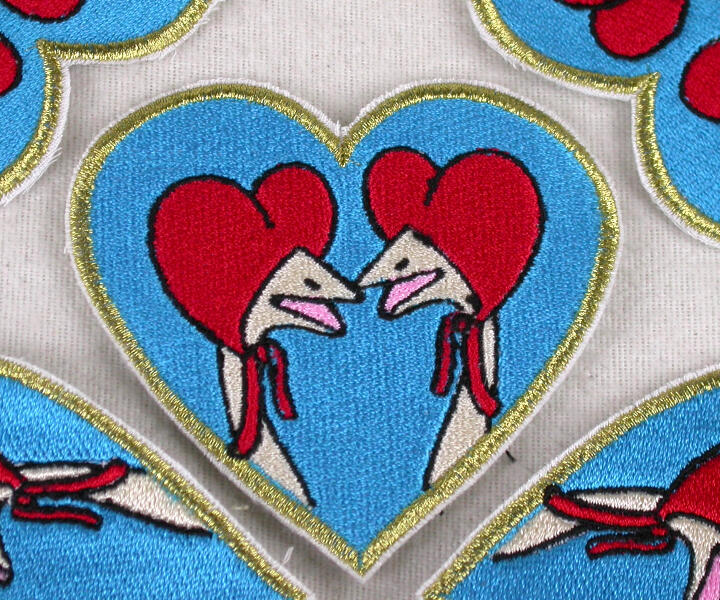 Embleem 'Verliefde struisvogels'