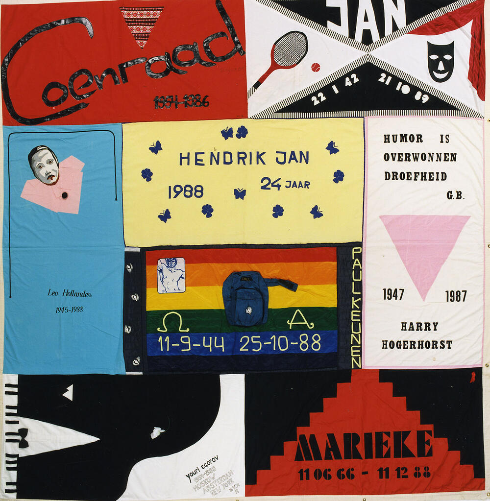 De Nederlandse AIDS Memorial Quilt, blok 2 (gewijd aan musici en de Hiv Vereniging Nederland)