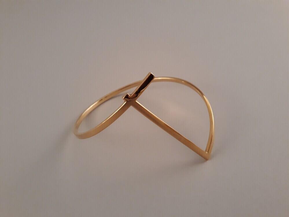 Gouden armband 'horizontaal-verticaal'