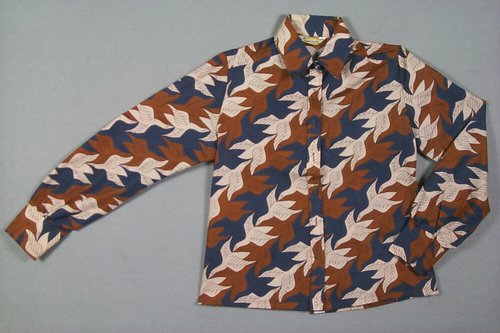 Blouse met vogels (stof uit 'Famous Artists Serie')
