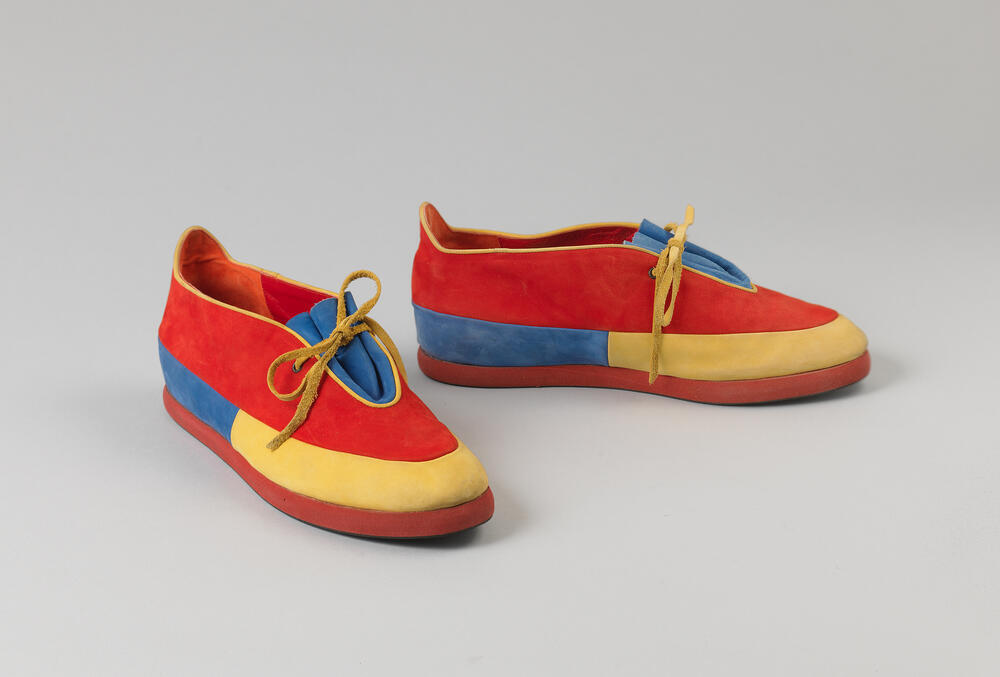 Paar herenschoenen, type Mondriaan