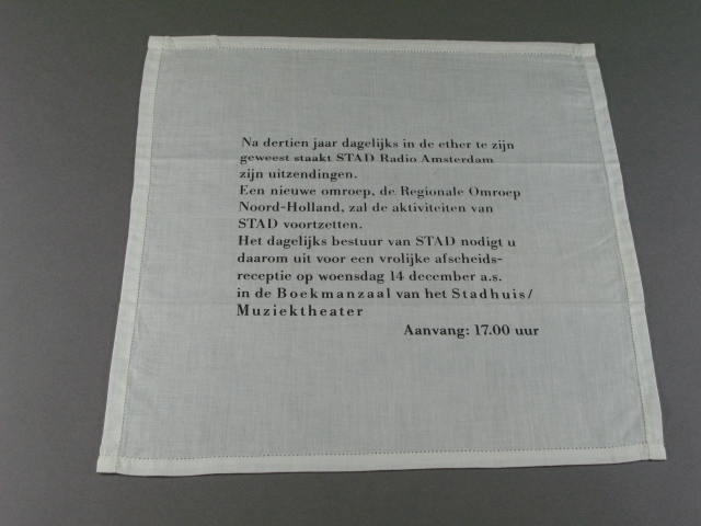 Zakdoek Stad Radio Amsterdam