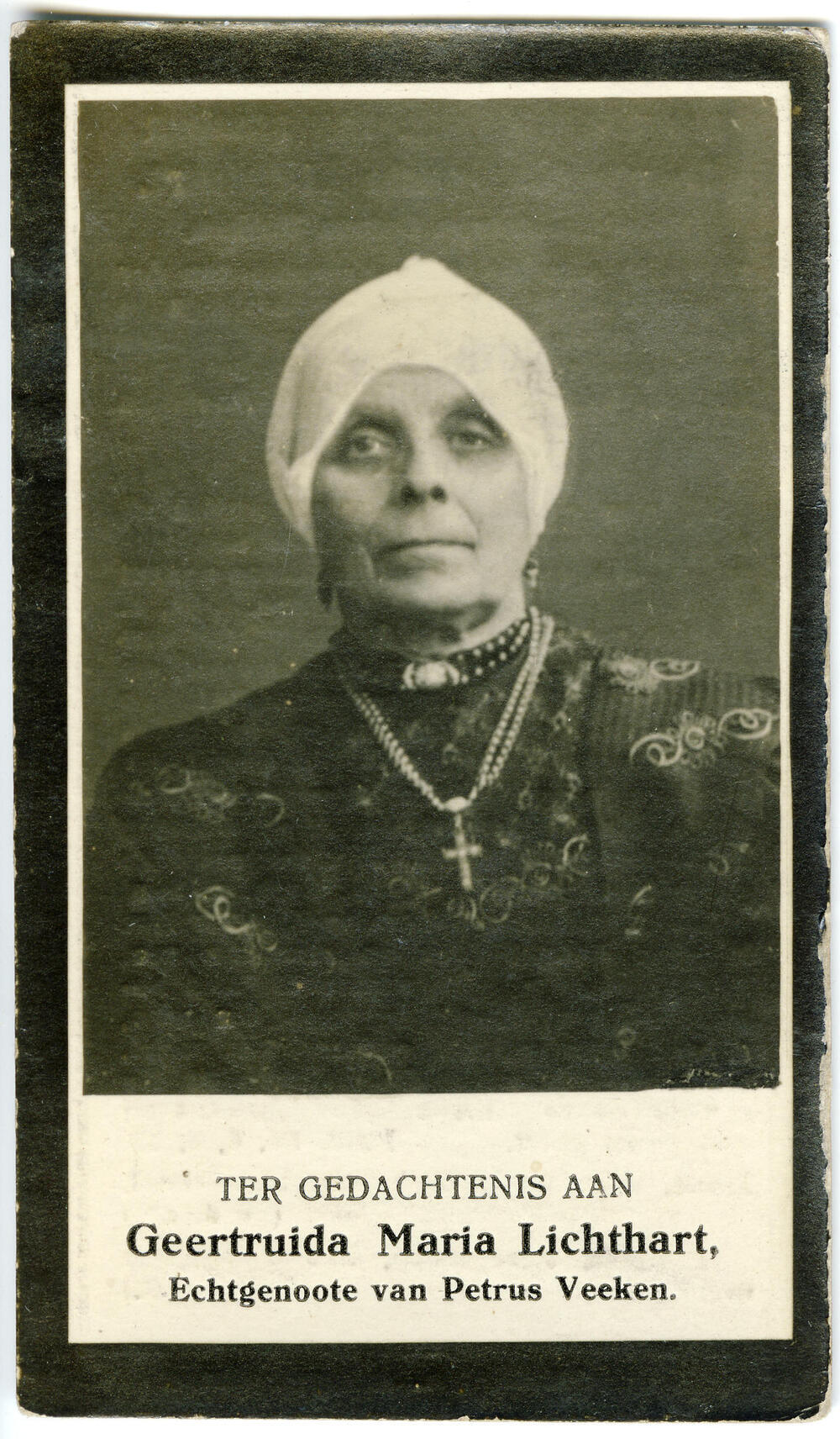 Bidprentje van Geertruida Maria Lichthart, 1922
