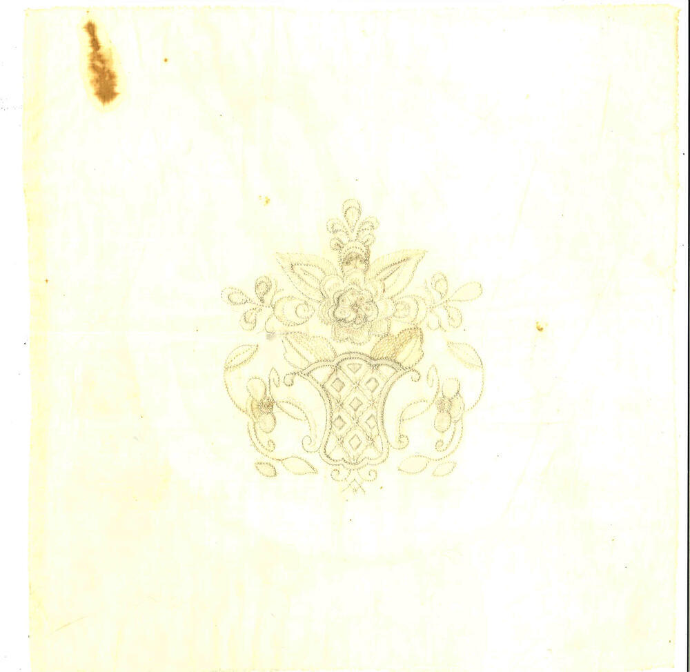 Borduurwerk 'vaas met bloemen', voor illustratie in 'Lap en draad' (1959)