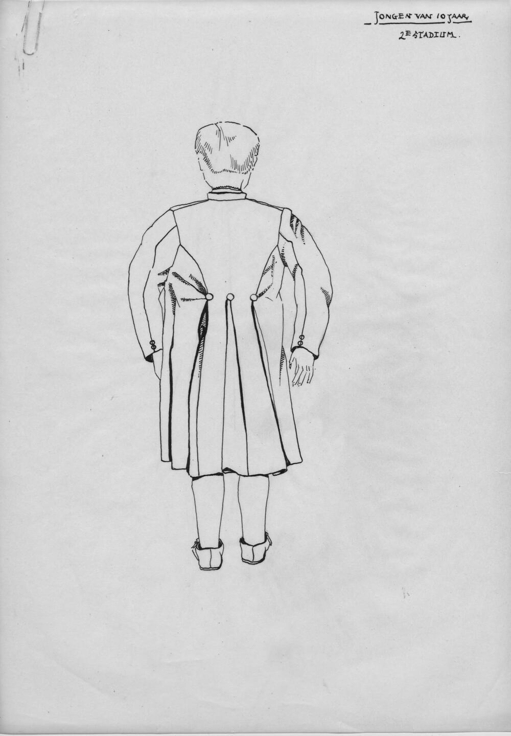Tekening van een jongen van 10 jaar, Hindeloopen