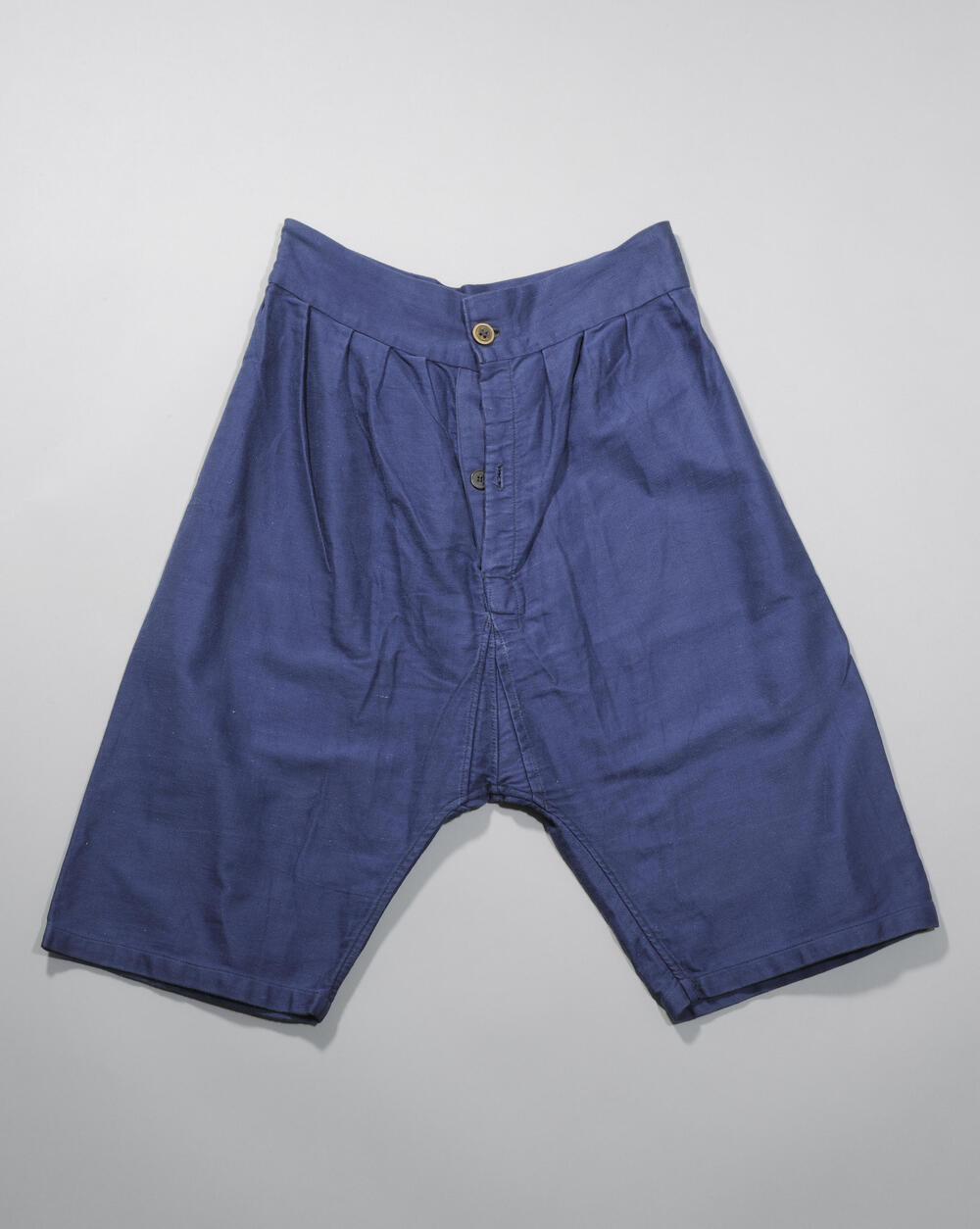 Onderbroek van blauw keperflanel, Volendam, voor circa 1950