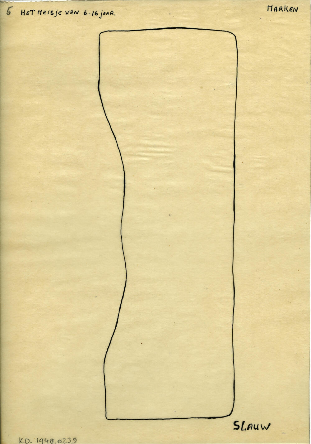 Tekening van een 'slauw', Marken