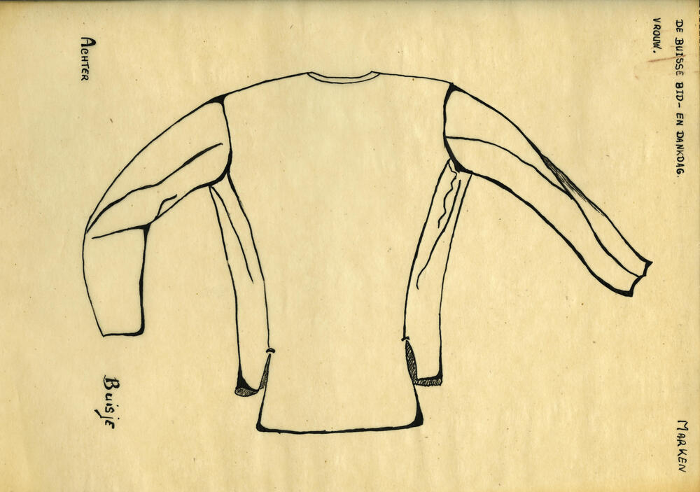 Tekening van een 'buisje', Marken