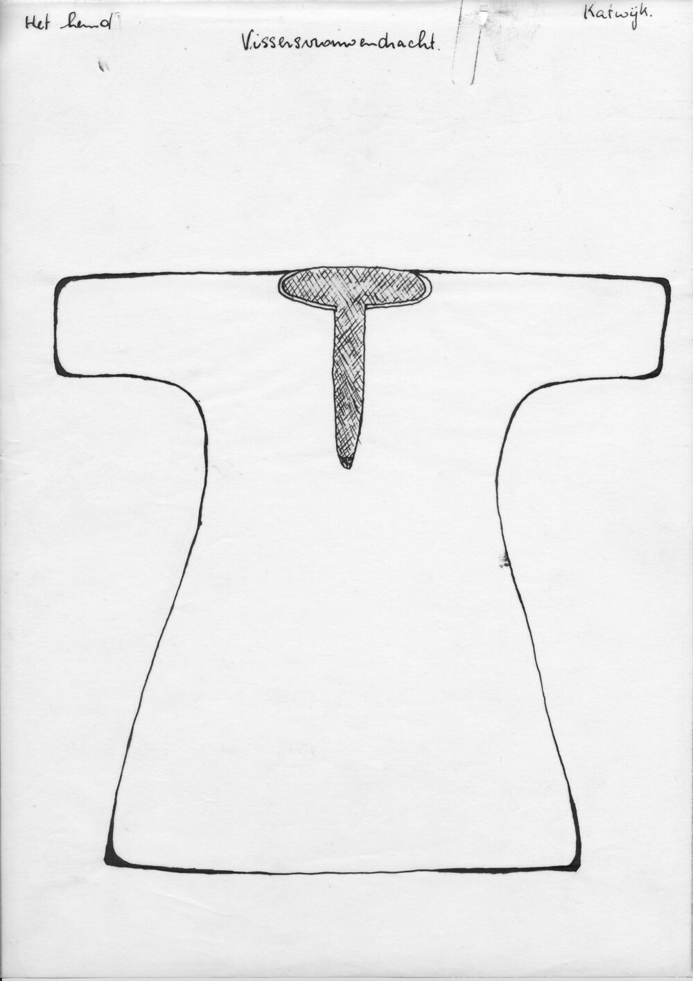 Tekening van een hemd, Katwijk