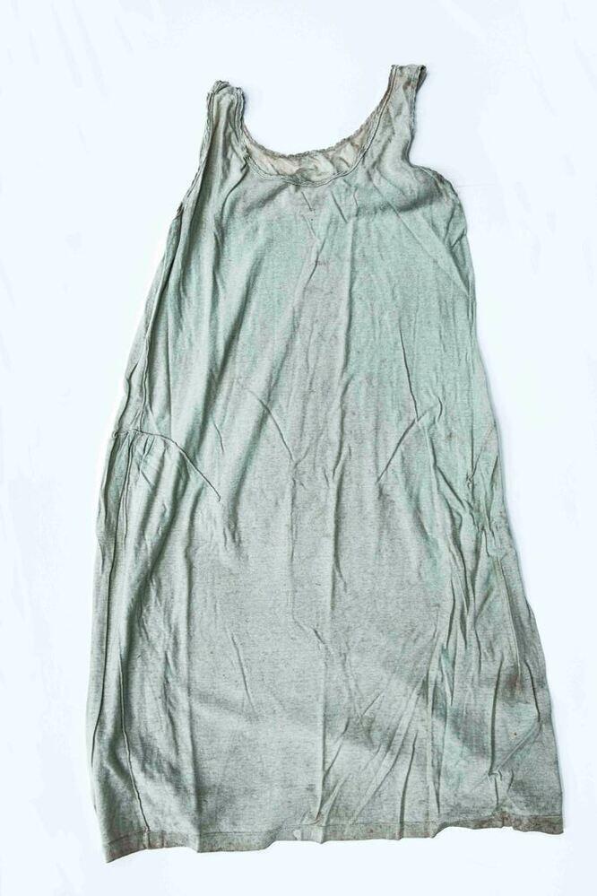 Onderjurk van grijsgroene katoenen tricot