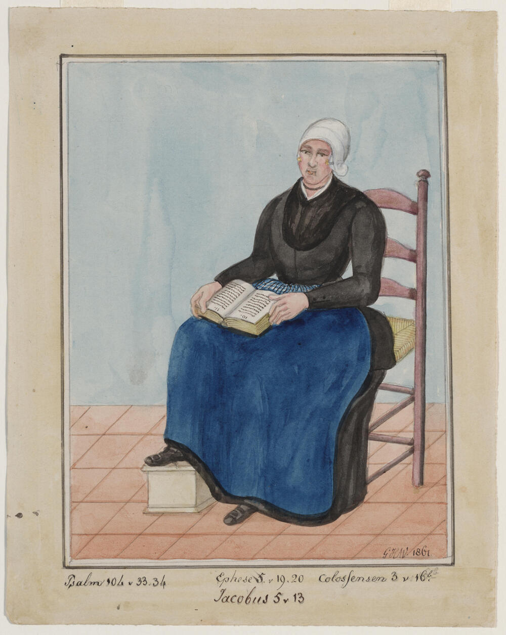 Vrouw in dracht, Doornspijk, 1861