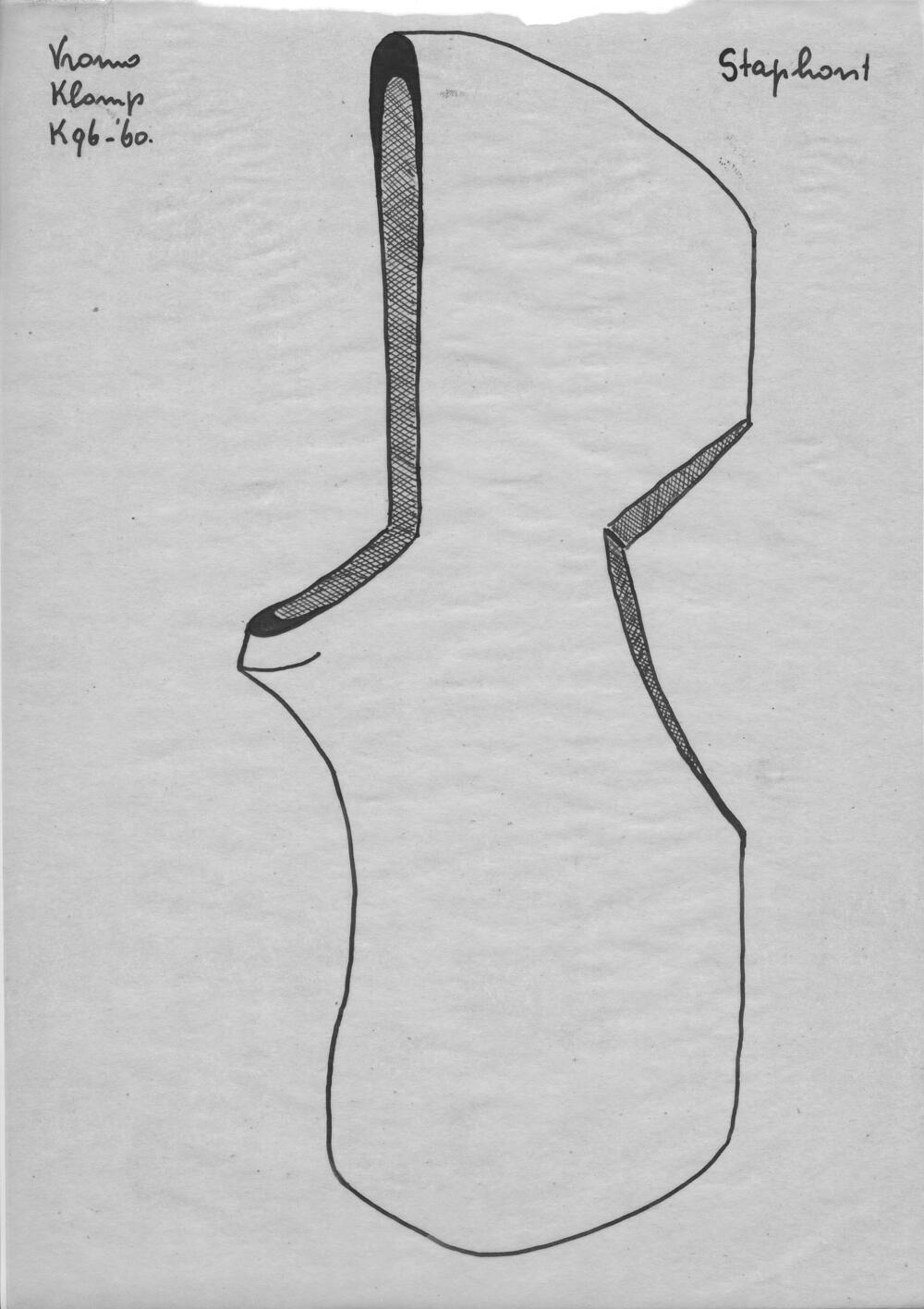 Tekening van een klomp, Staphorst