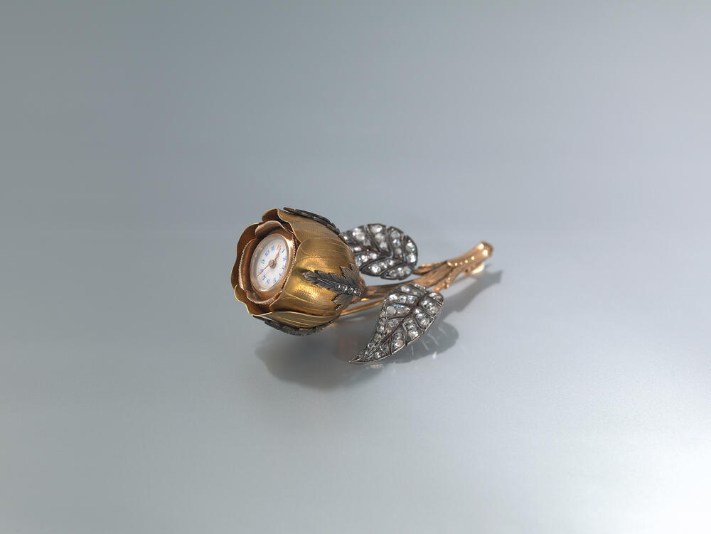horloge, als broche te dragen
