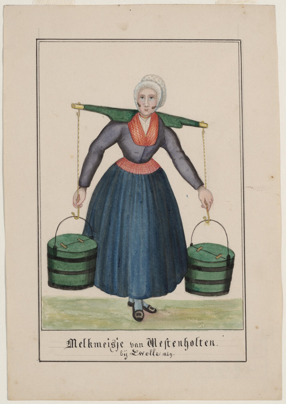 Melkmeisje uit Westenholte, 1849