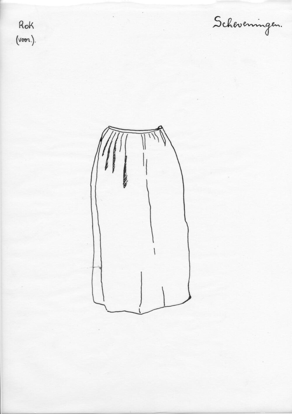 Tekening van een rok, Scheveningen