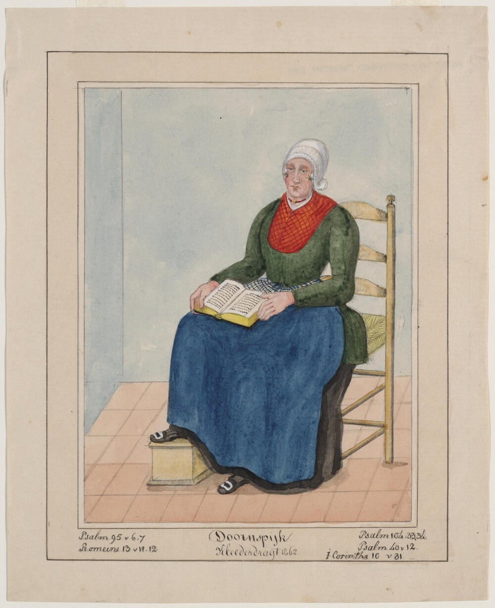 Vrouw in dracht, Doornspijk, 1862