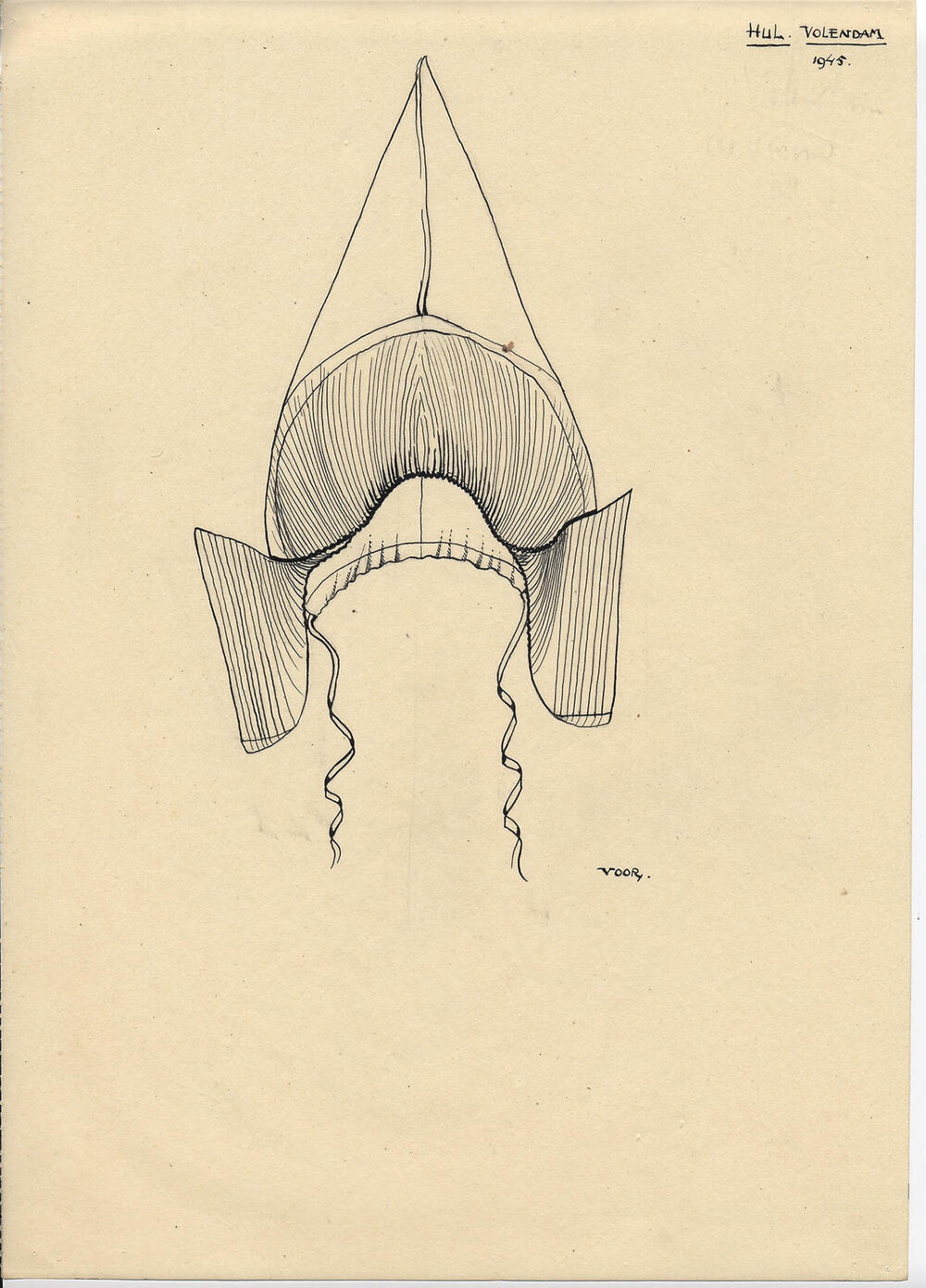 Tekening van een hul, Volendam