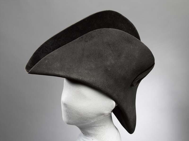 Zwart vilten bicorne uit de tijd van Napoleon