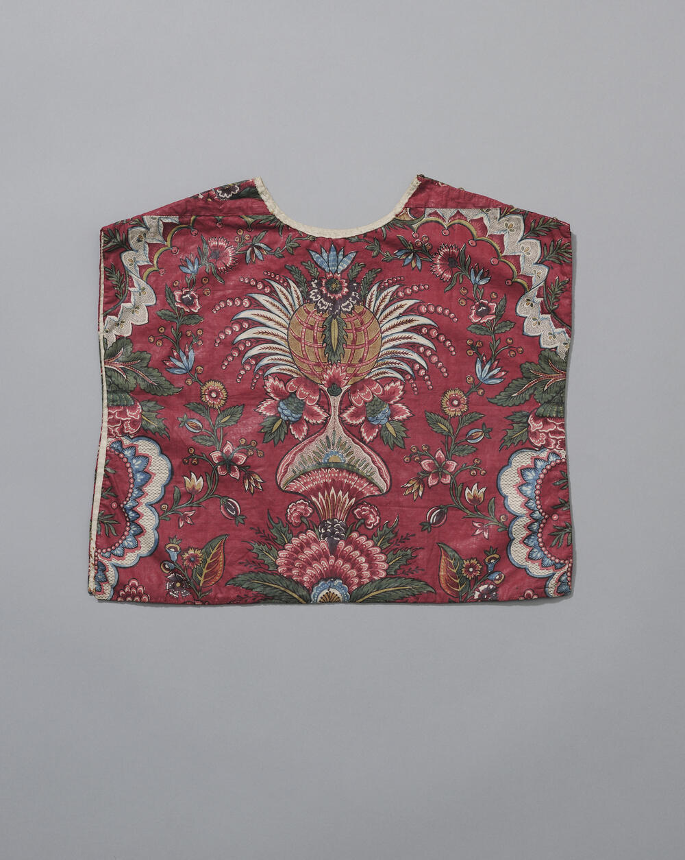 Kraplap met sitsachtige motieven, Staphorst, 1750–1800