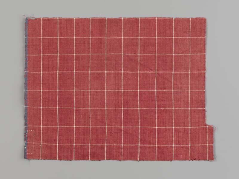 Lapjerood-wit geruit  bont van het staal Vlielander rae rood-wit geruit