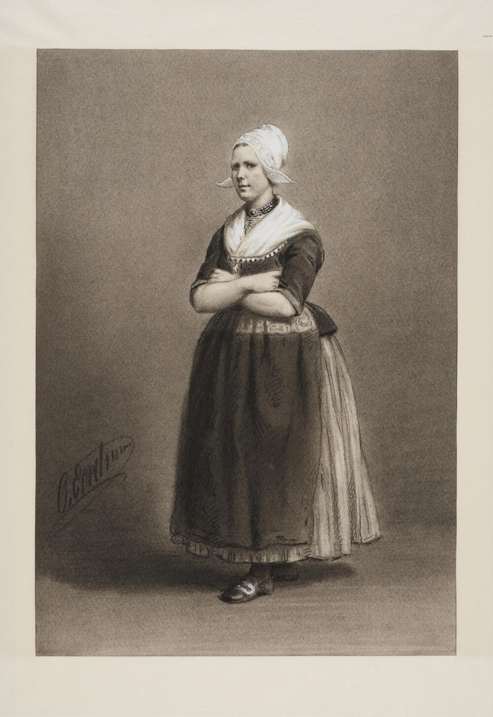 Vrouw in Volendammer dracht, 1875–1926