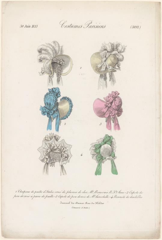 34 modeprenten uit Journal des Dames et des Modes (1797-1839)