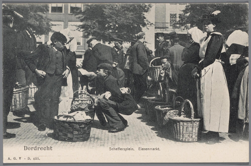 Dordrecht, Scheffersplein. Eierenmarkt