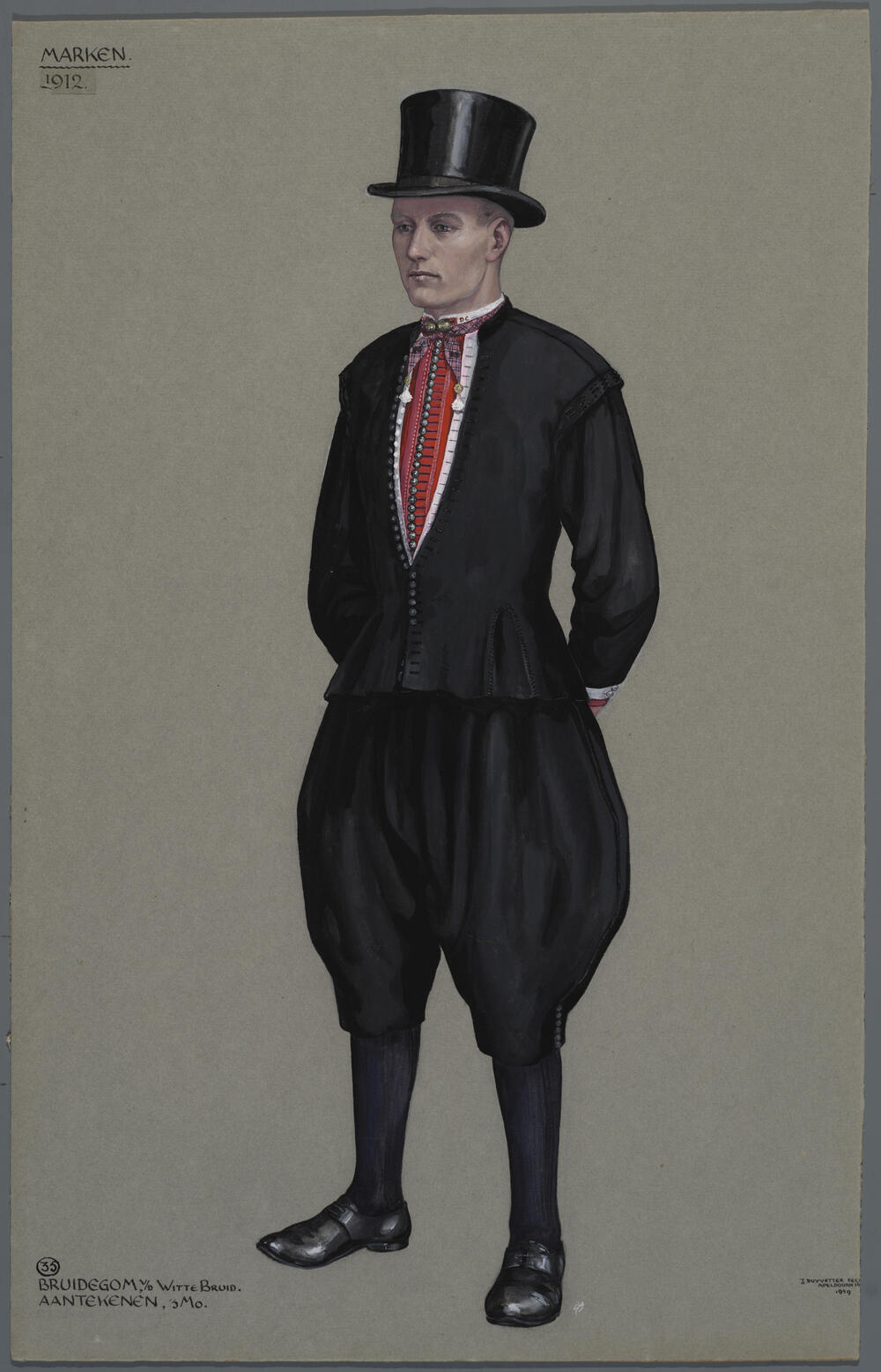 Bruidegom van de witte bruid, Marken 1912