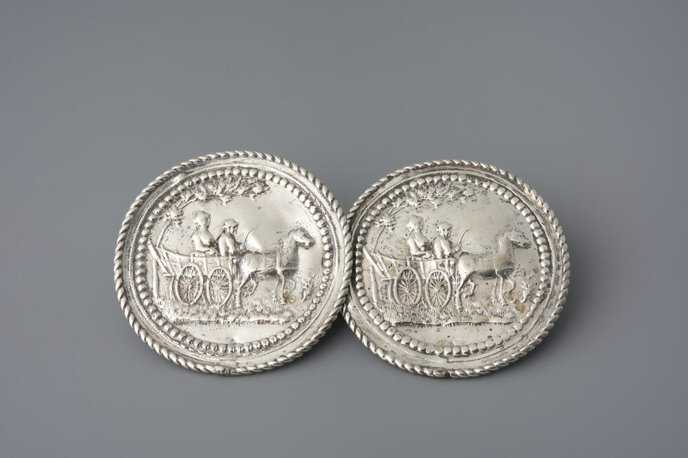 Paar zilveren broekstukken, Noord-Holland, 1814–1822