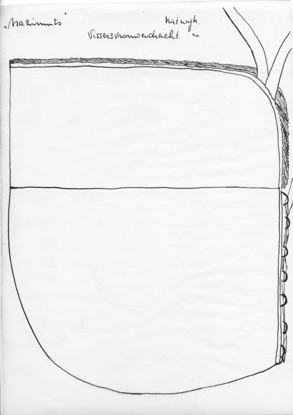 Tekening van een 'nazimuts', Katwijk