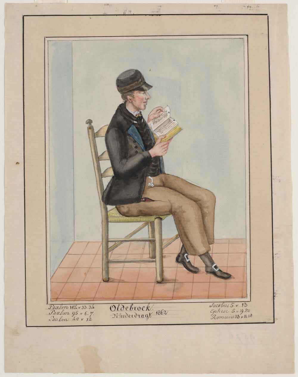 Man in dracht, Oldebroek, 1862
