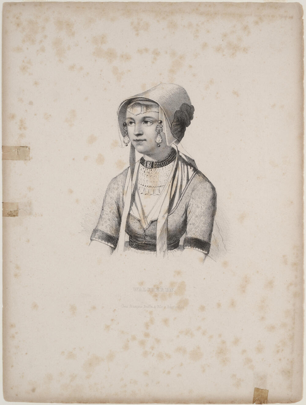 Vrouw in de dracht van Walcheren, circa 1855