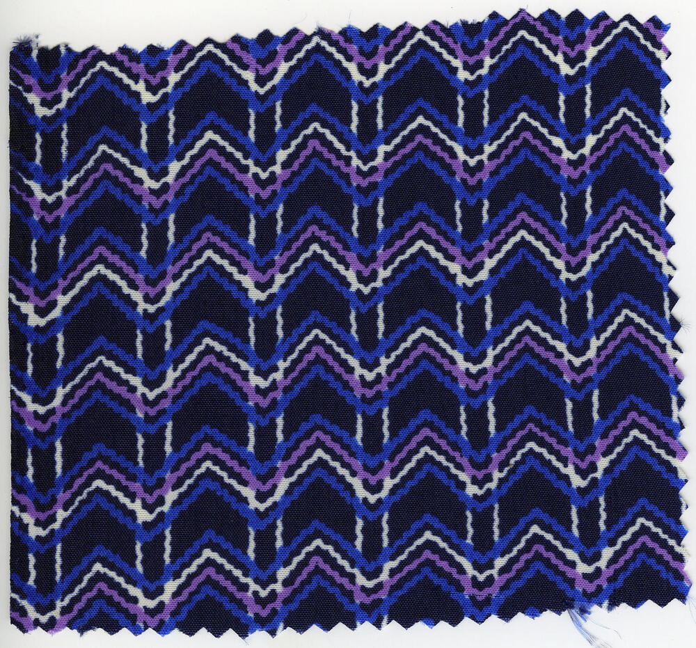 Polyester met opgedrukt dessin, 1960–1980