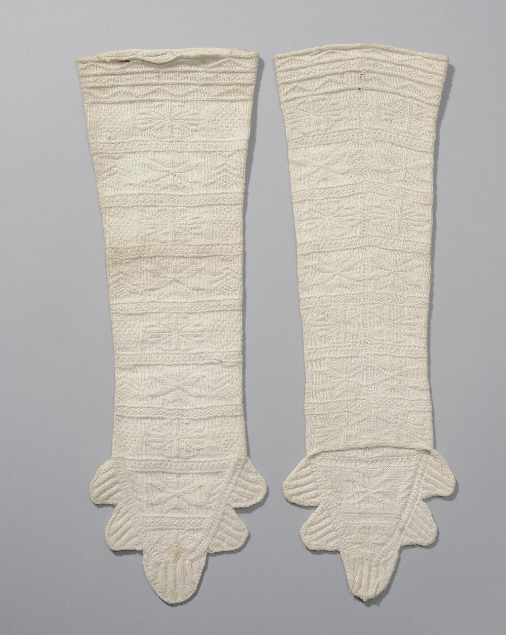 Paar gebreide mitaines, Zaanstreek, circa 1800