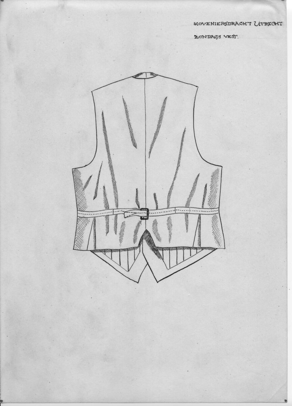 Tekening van een zondags vest, Utrecht