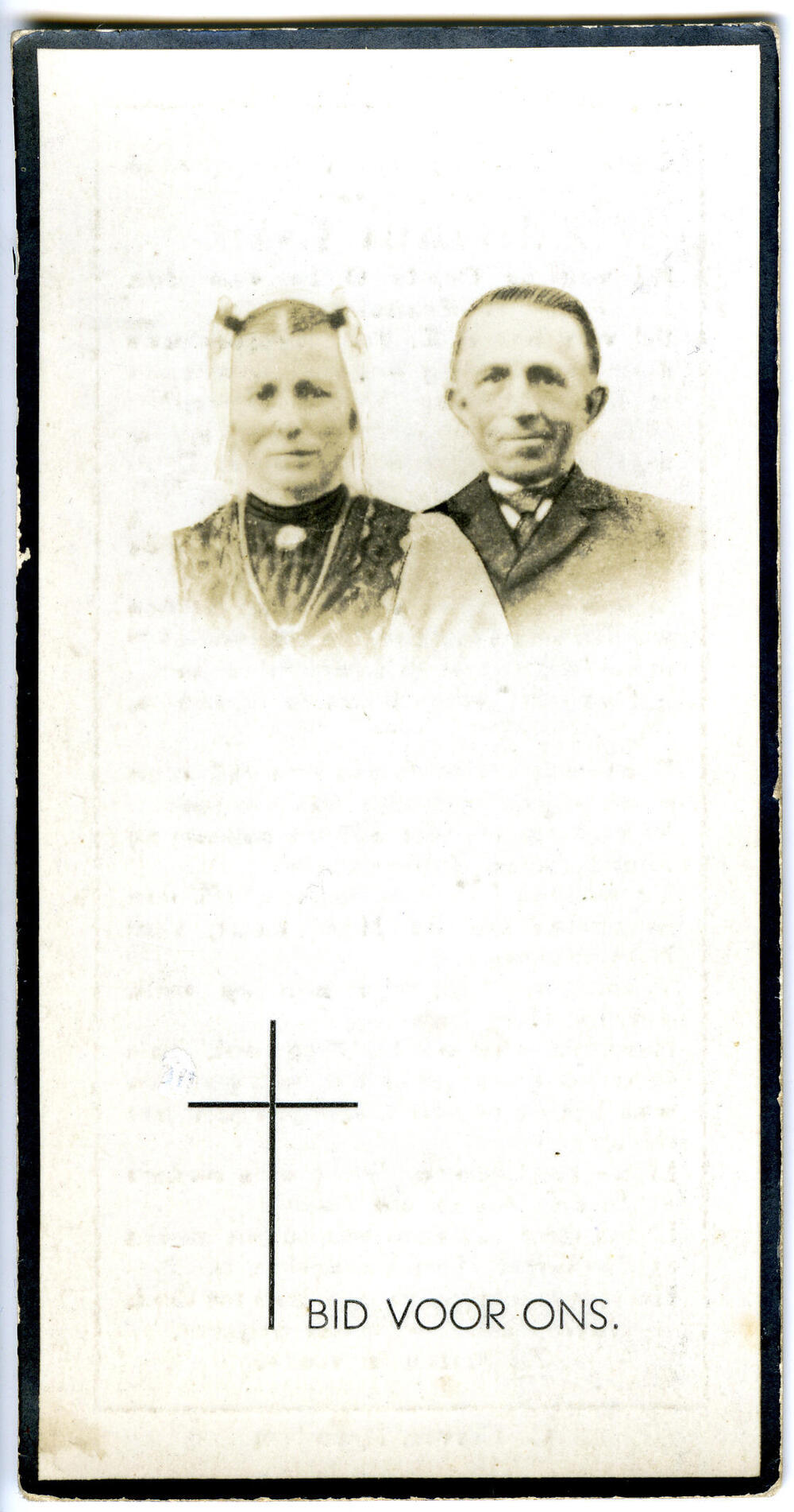 Bidprentje van Adrianus Laan en Johanna Koning, 1939