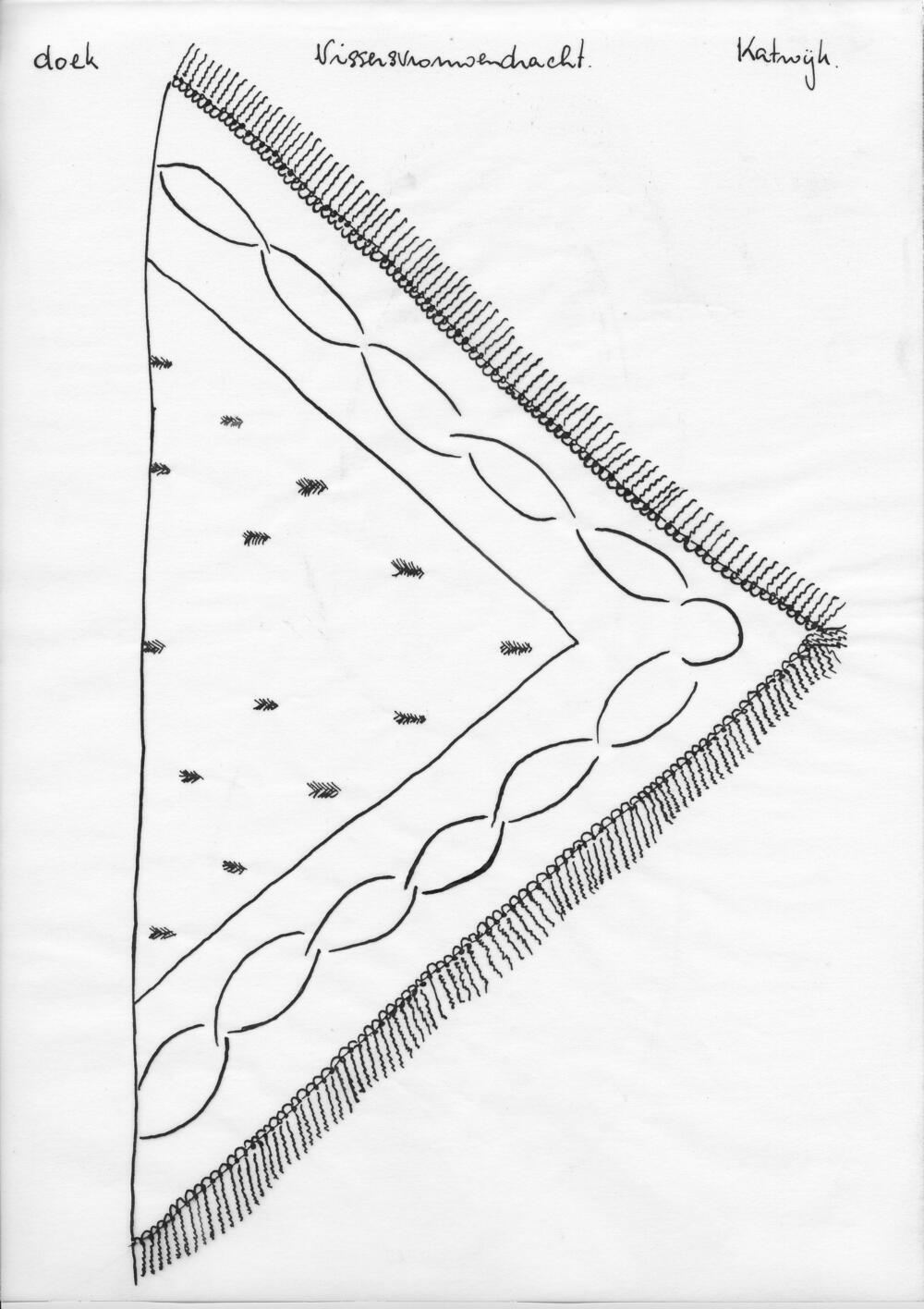 Tekening van een doek, Katwijk