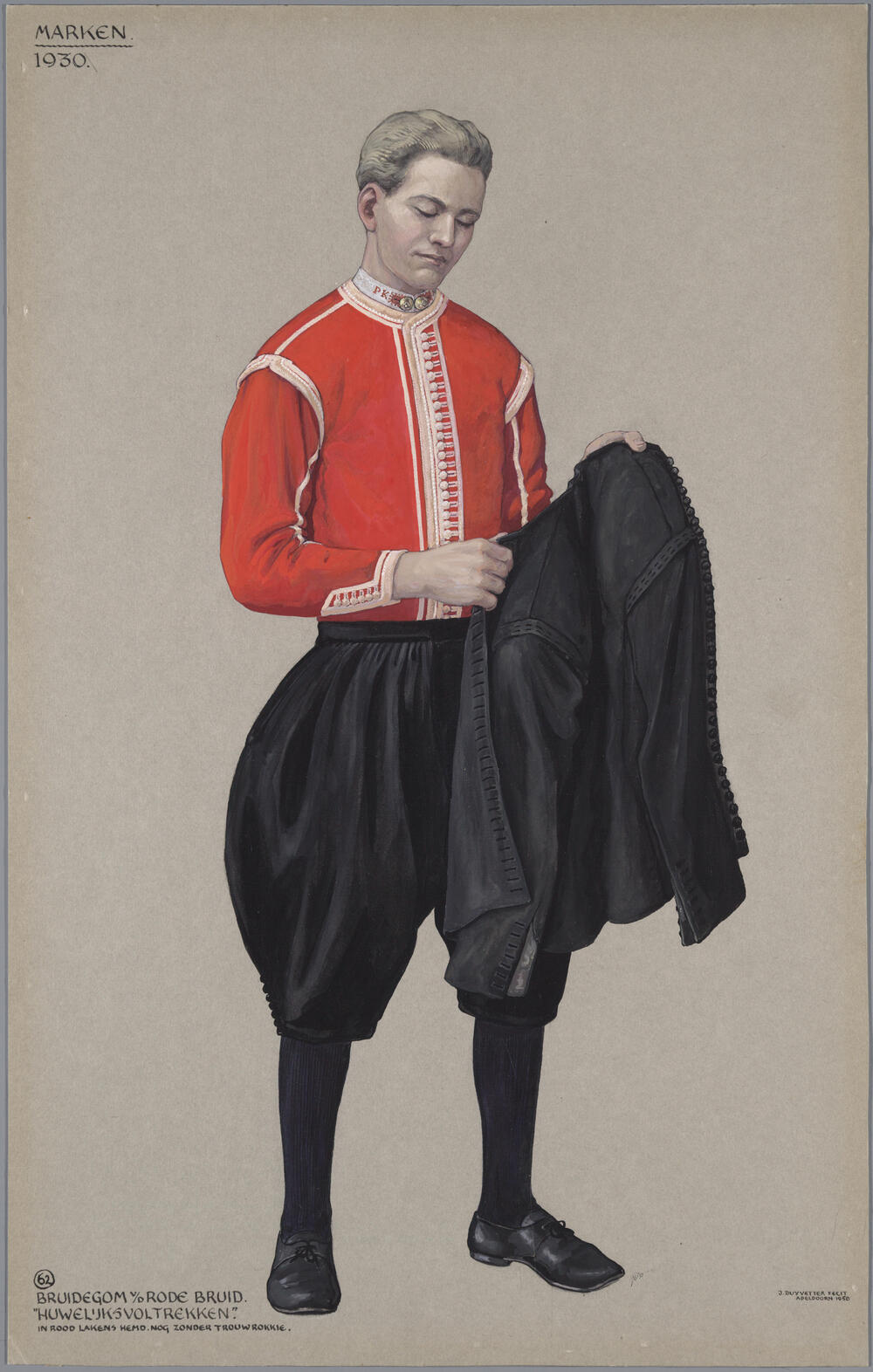 Bruidegom van de rode bruid, Marken 1930