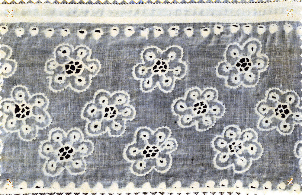 Pluumkant voor muts, Zuid-Beveland, circa 1880