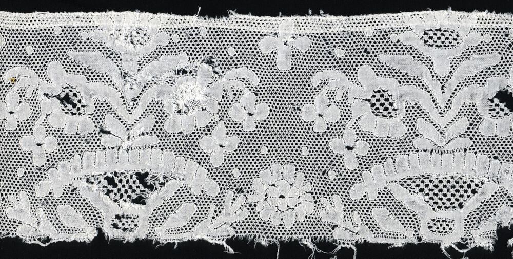 Fragment van pluumkant van Parijse kloskant, Zuid-Beveland