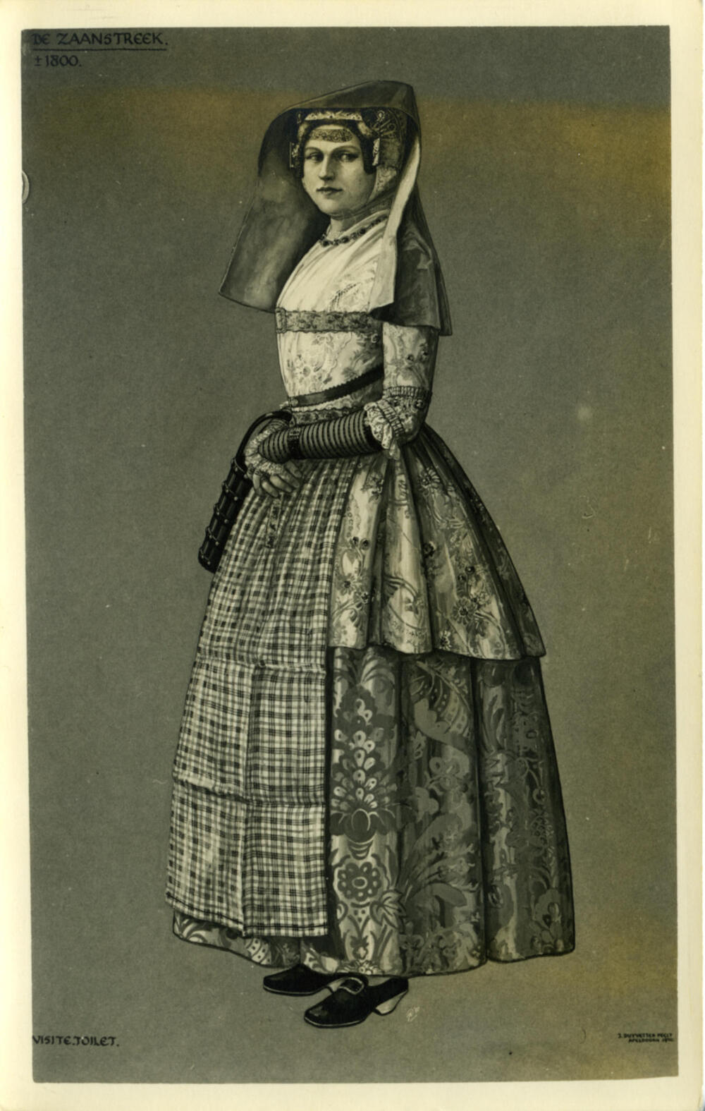 Vrouw in dracht, Zaanstreek circa 1800